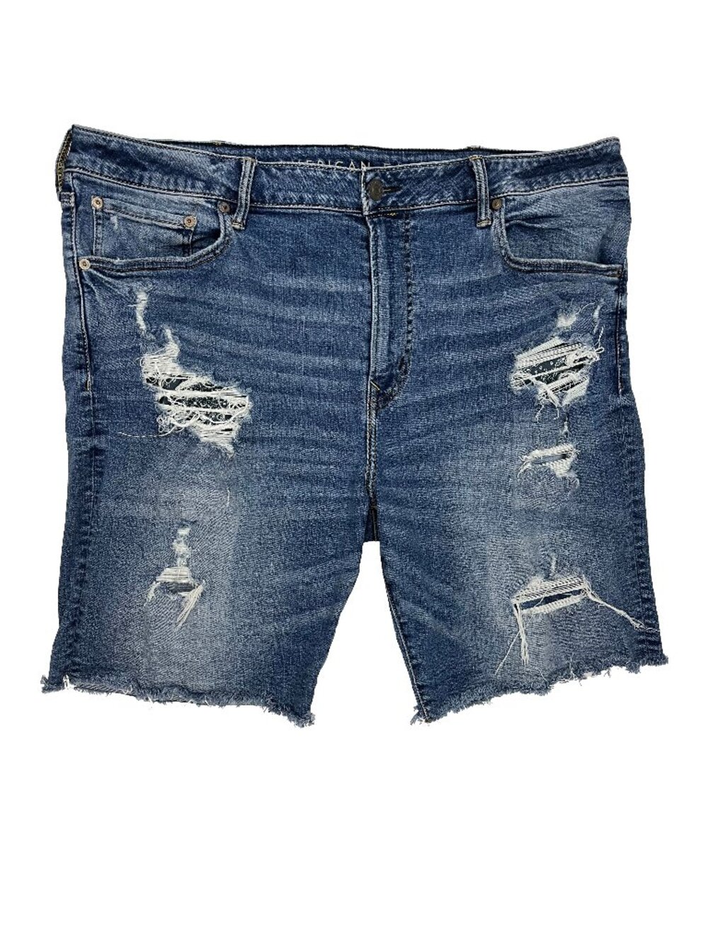 American Eagle AirFlex Jean Cutoff Shorts Distressed Raw Hem Stretch Mens 40
